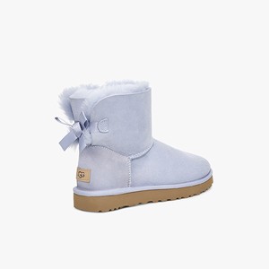 Ugg Mini Bailey Bow II Women Classic Boots Grey/Blue (2578ITRUB)